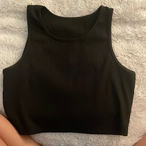 Cute regular black cropped tank top, quite stretchy and a great material!